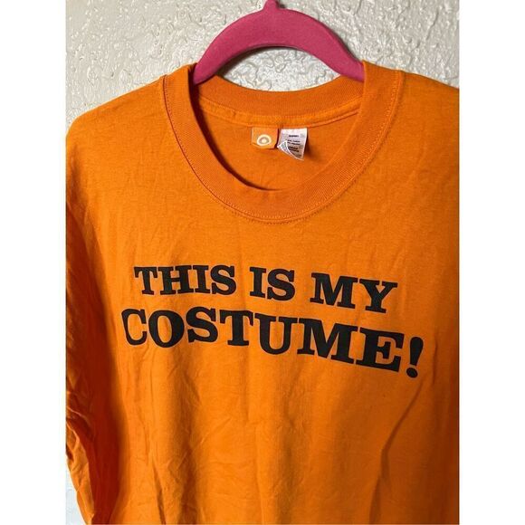 This Is My Costume! Orange T-Shirt Men’s Size XL NEW 100% Cotton - Picture 3 of 7